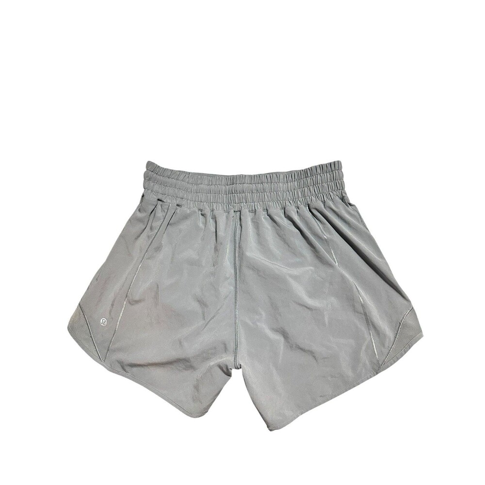 Women Lululemon Hotty Hot High-Rise Lined Short 4" Rhino Grey  Size 6